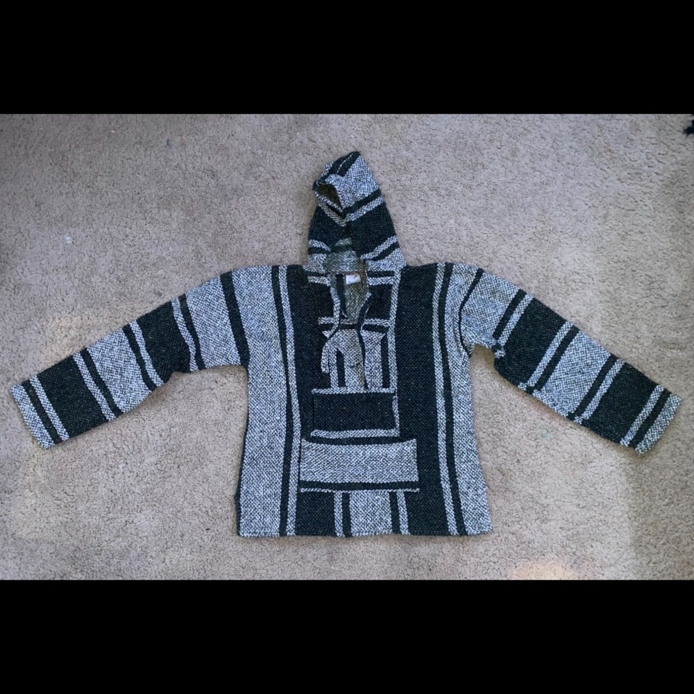 Green baja hoodie